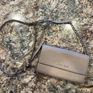 Michael Kors Jet Set Saffiano Leather 3 in 1 Crossbody Handbag Purse